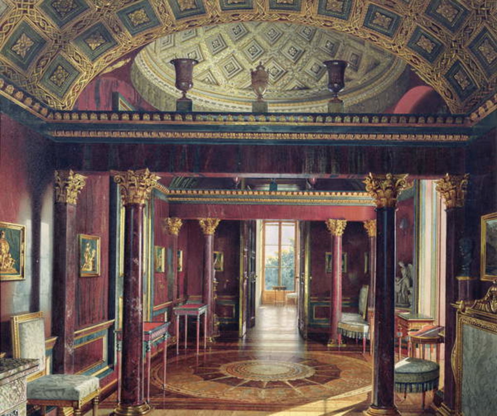 Detail of The Agate Room in the Catherine Palace at Tsarskoye Selo, 1859 by Luigi Premazzi