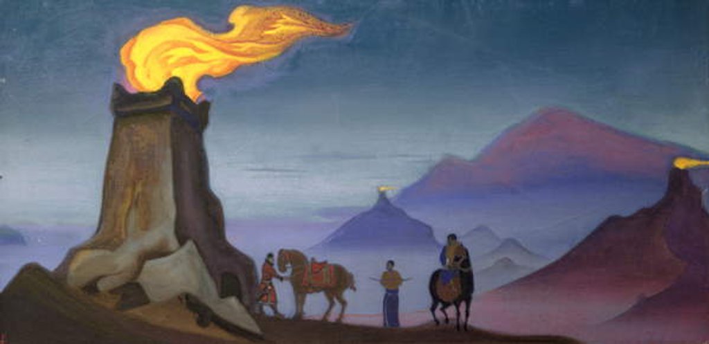 Detail of Victory Flames, 1940 by Nicholas Roerich