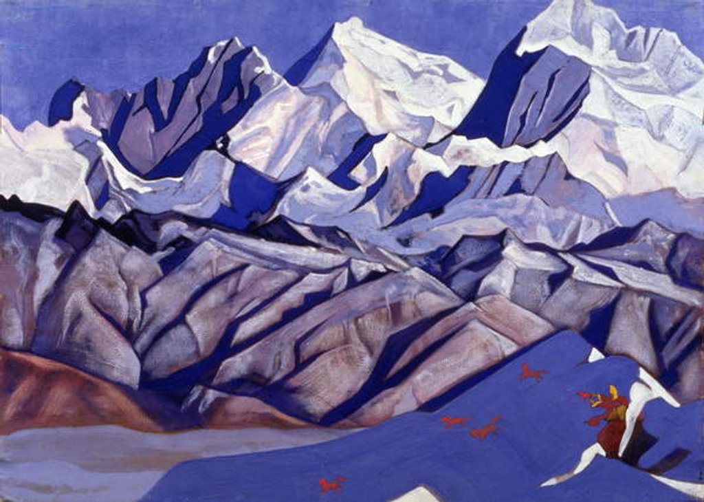 Detail of Red Horses, 1925 by Nicholas Roerich