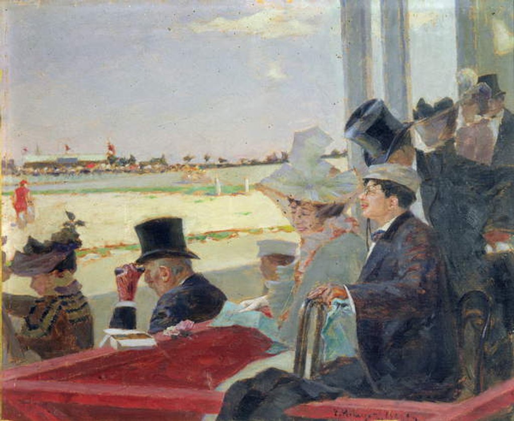 Detail of Horseracing, 1902 by Peter Alexandrovich Nilus