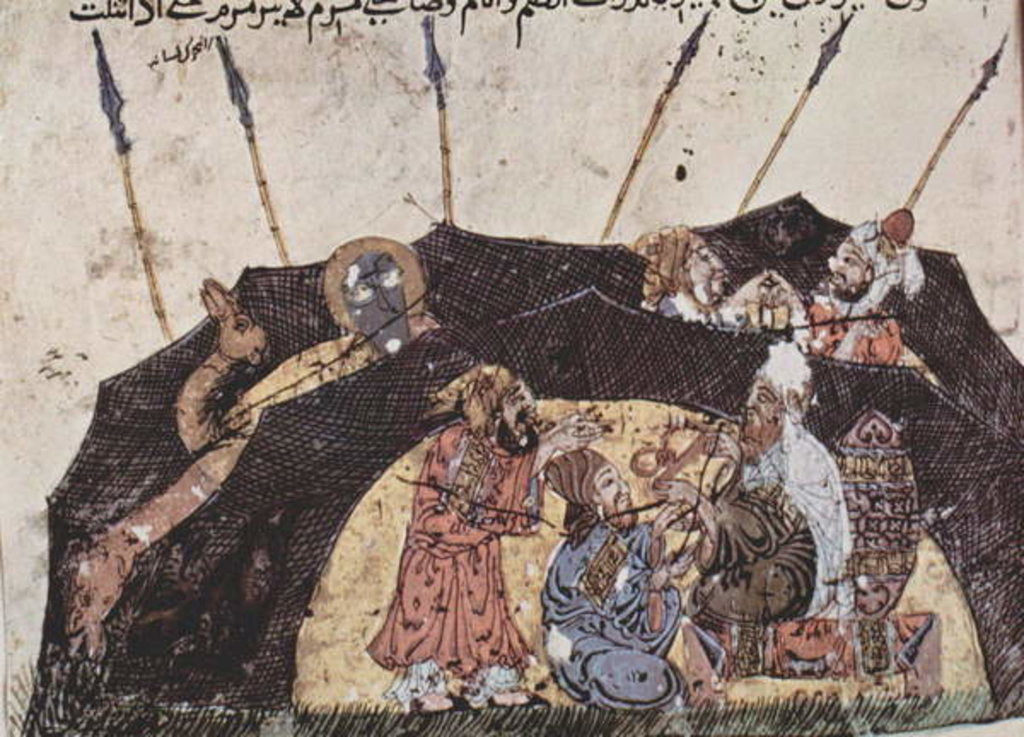 Detail of The 43rd Maqāma of Al-Hariri, 1225-1235 by School Iraqi