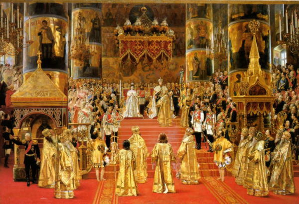 Detail of Coronation of Emperor Alexander III, 1888 by Georges Becker
