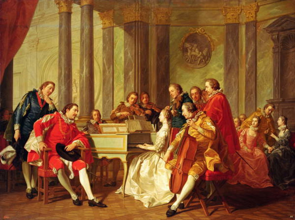 Detail of Sextet, 1768 by Louis Michel Van Loo