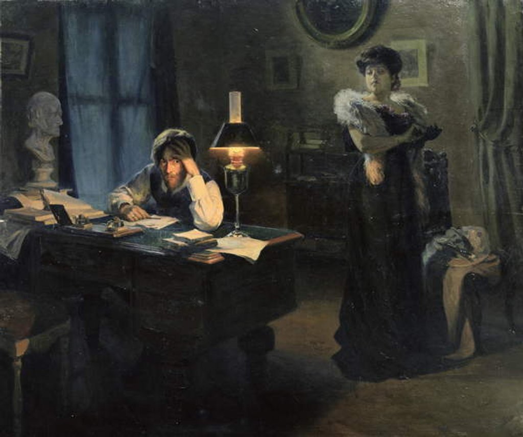 Detail of The Strangers, 1908 by Viktor Bogdanovich Aden