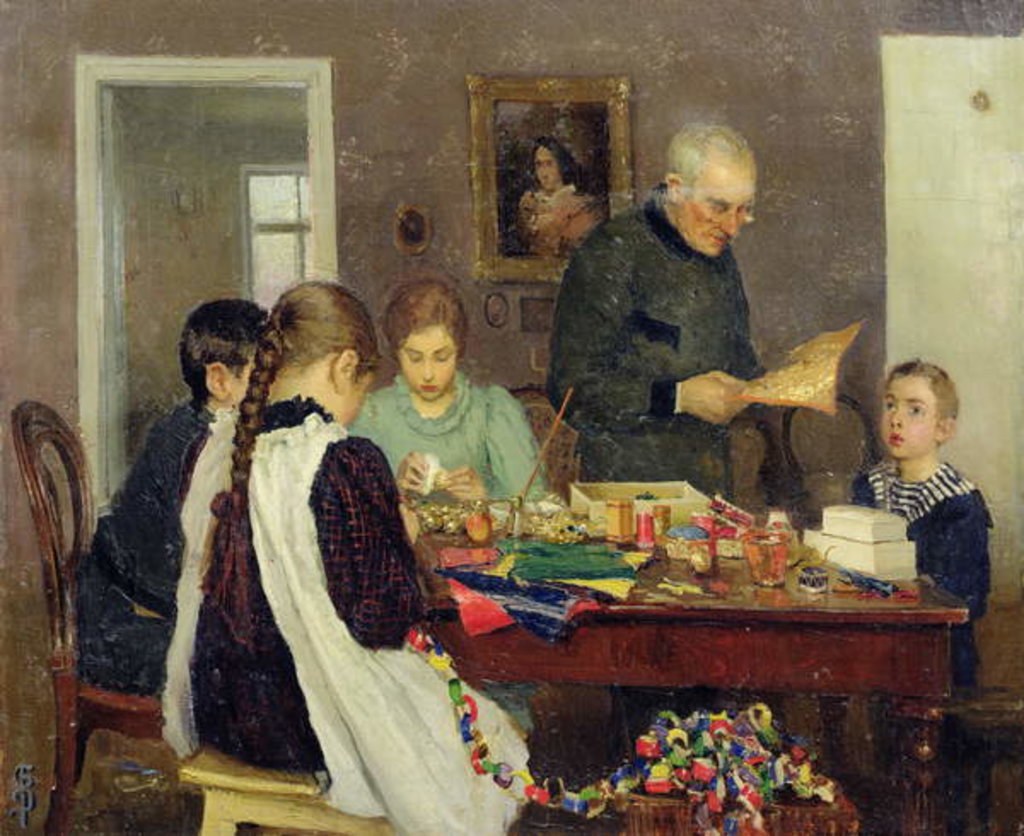 Detail of Preparation for Christmas, 1896 by Sergey Vasilievich Dosekin