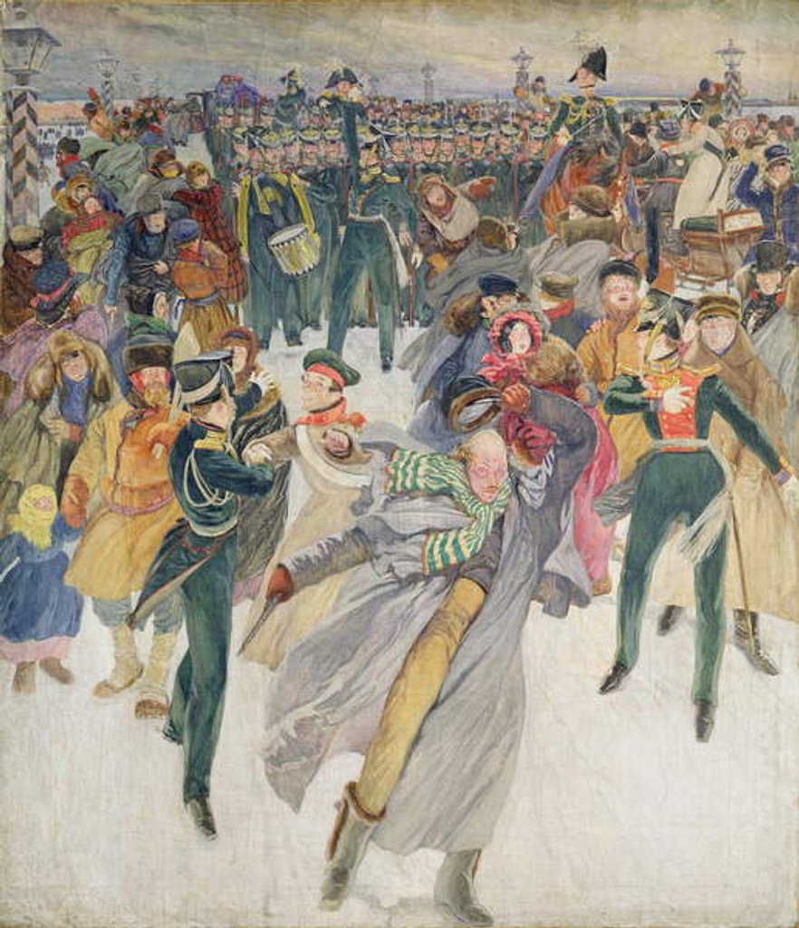 Detail of The Decembrist Revolt by Dmitri Nikolayevich Kardovsky