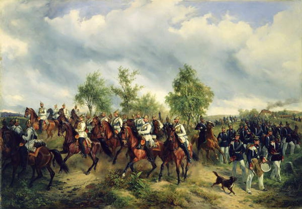 Detail of Prussian cavalry on expedition by Carl Schulz
