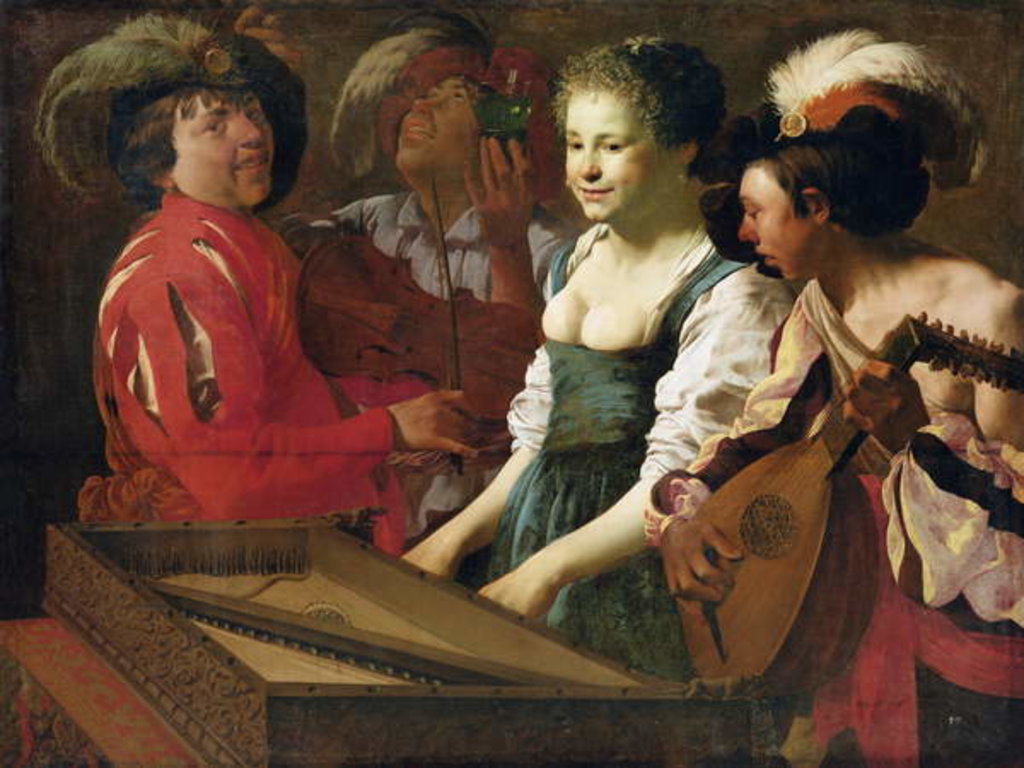 Detail of Concert, 1626 by Hendrick Ter Brugghen