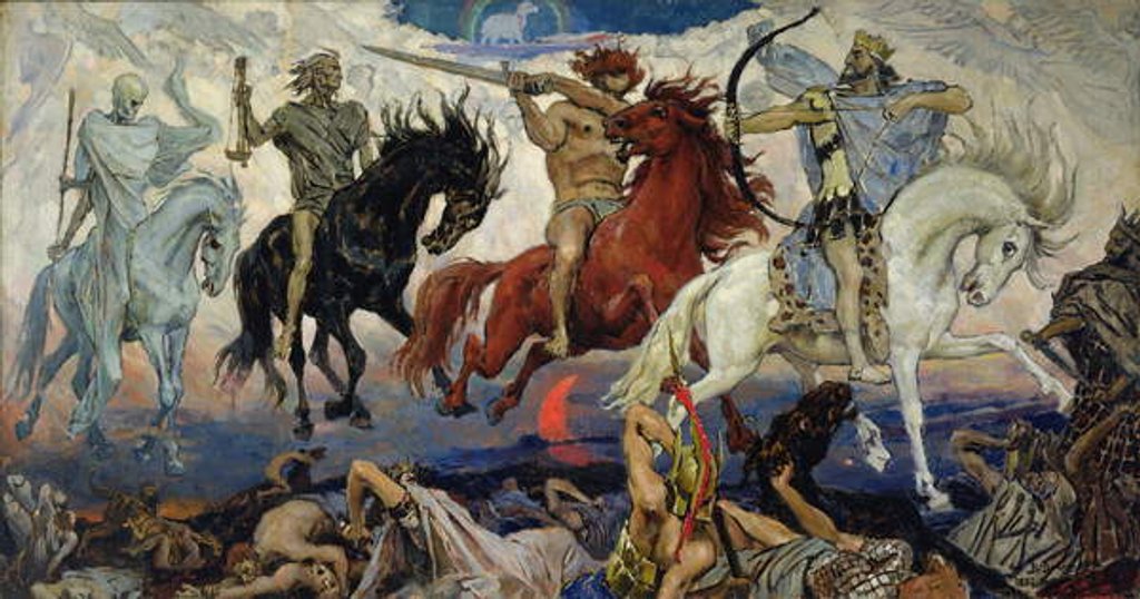 Detail of The Four Horsemen of the Apocalypse, 1887 by Victor Mikhailovich Vasnetsov