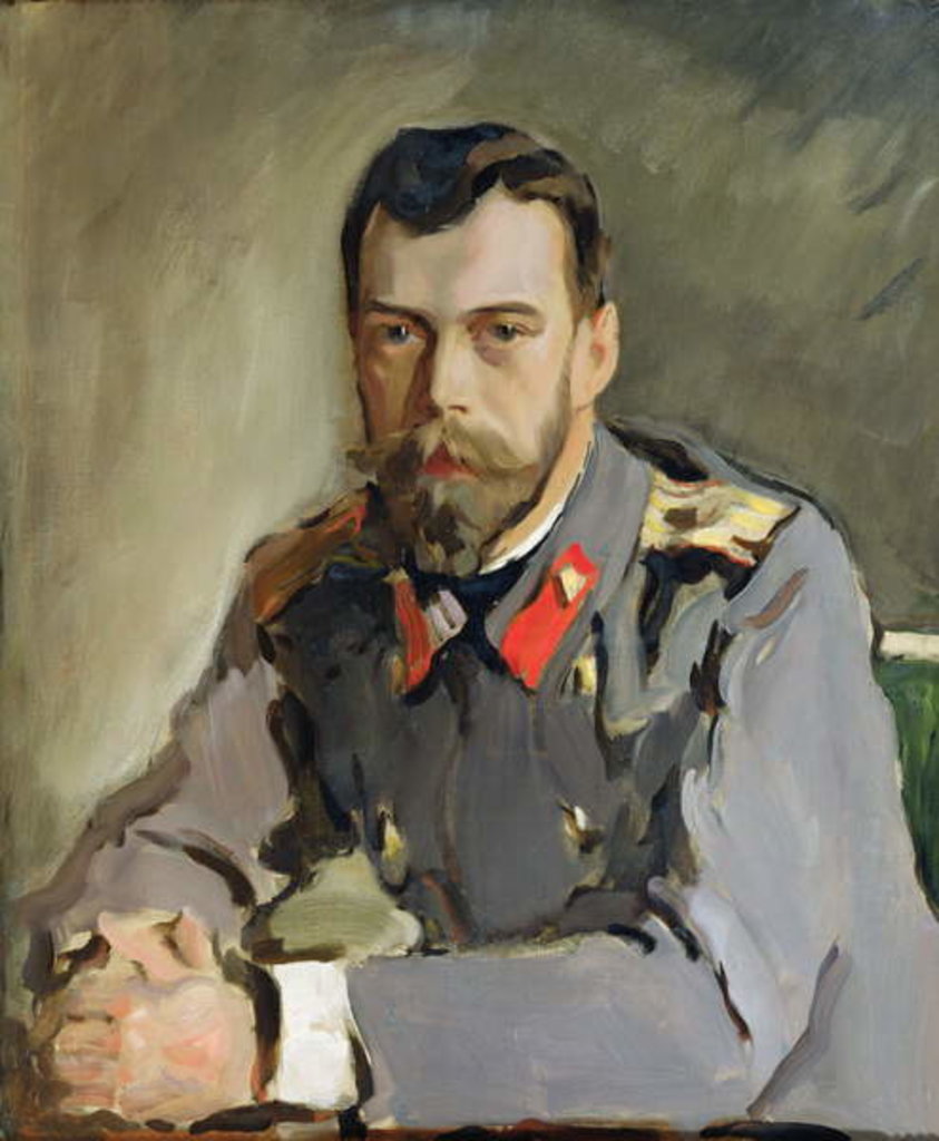 Detail of Portrait of Nicholas II, 1900 by Valentin Aleksandrovich Serov