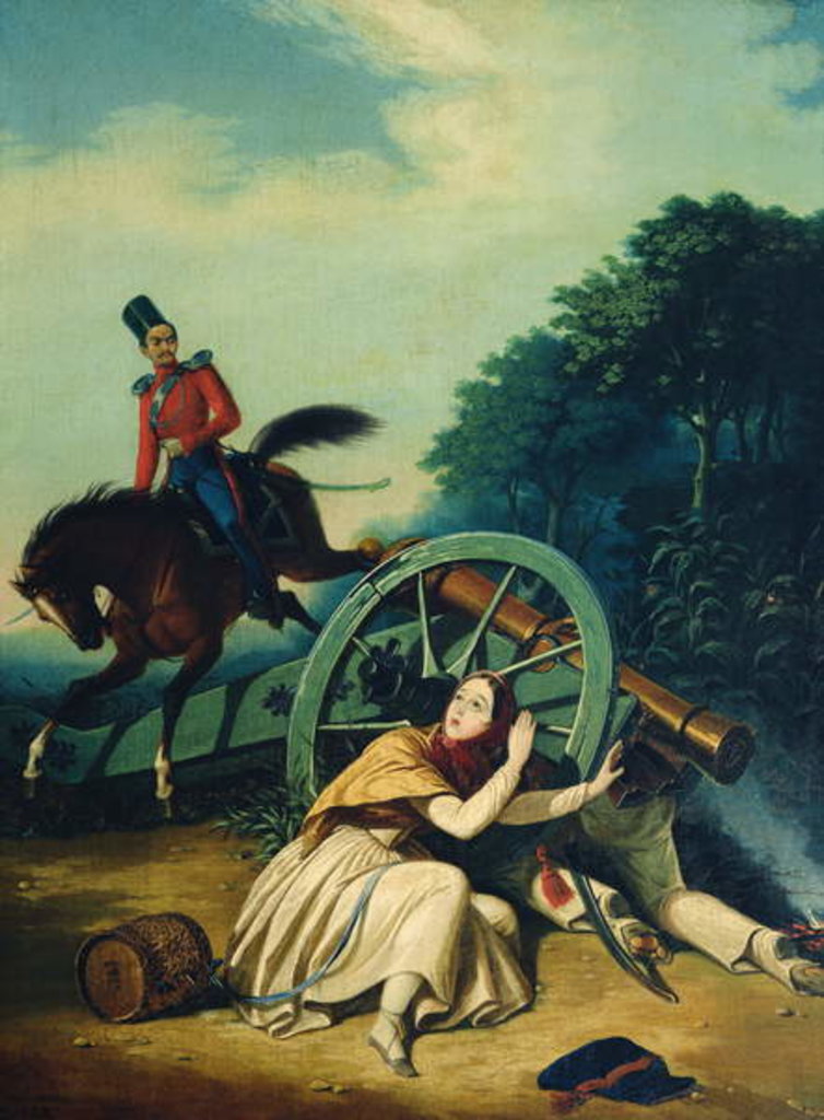Detail of Scene from the 1812 Franco-Russian War, 1830s by Charles de Hampeln