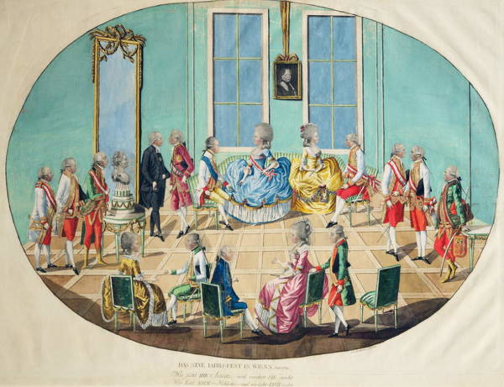 Detail of New Year celebration in Vienna in 1782, 1783 by Johann Hieronymus Loeschenkohl