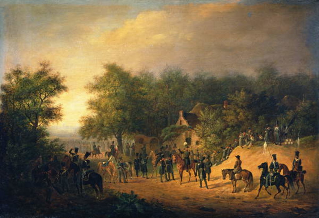 Detail of Tsar Nicholas I's arrival in camp by Alexander Ivanovich Sauerweid