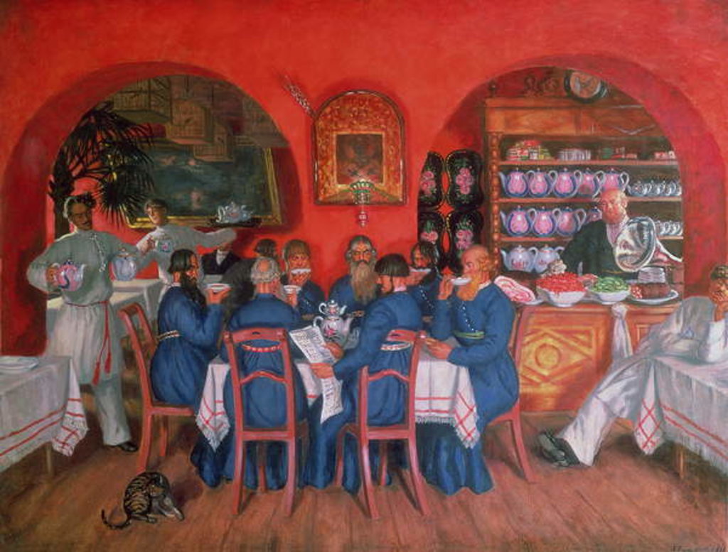 Detail of Moscow Cafe, 1916 by Boris Mikhailovich Kustodiev