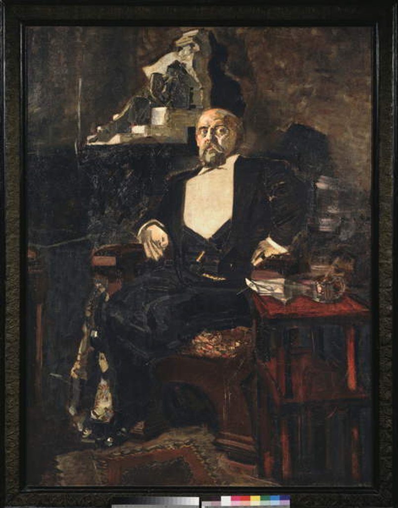Detail of Portrait of Savva Mamontov, 1897 by Mikhail Aleksandrovich Vrubel