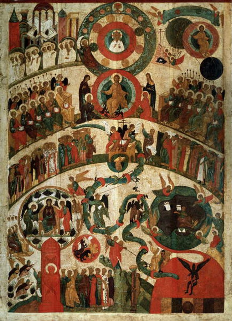Detail of Last Judgement, Novgorod Icon by School Russian