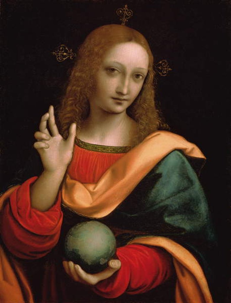Detail of Saviour of the World by Giovanni Pietro Rizzoli Giampietrino