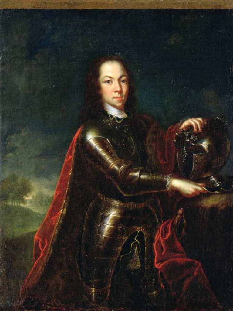 Detail of Portrait of Tsarevich Alexei Petrovich of Russia, 1728 by Johann Paul Luedden
