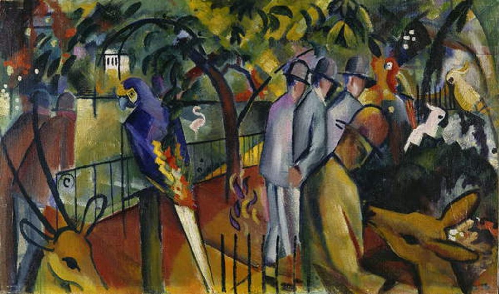 Detail of Zoological Garden I, 1912 by August Macke