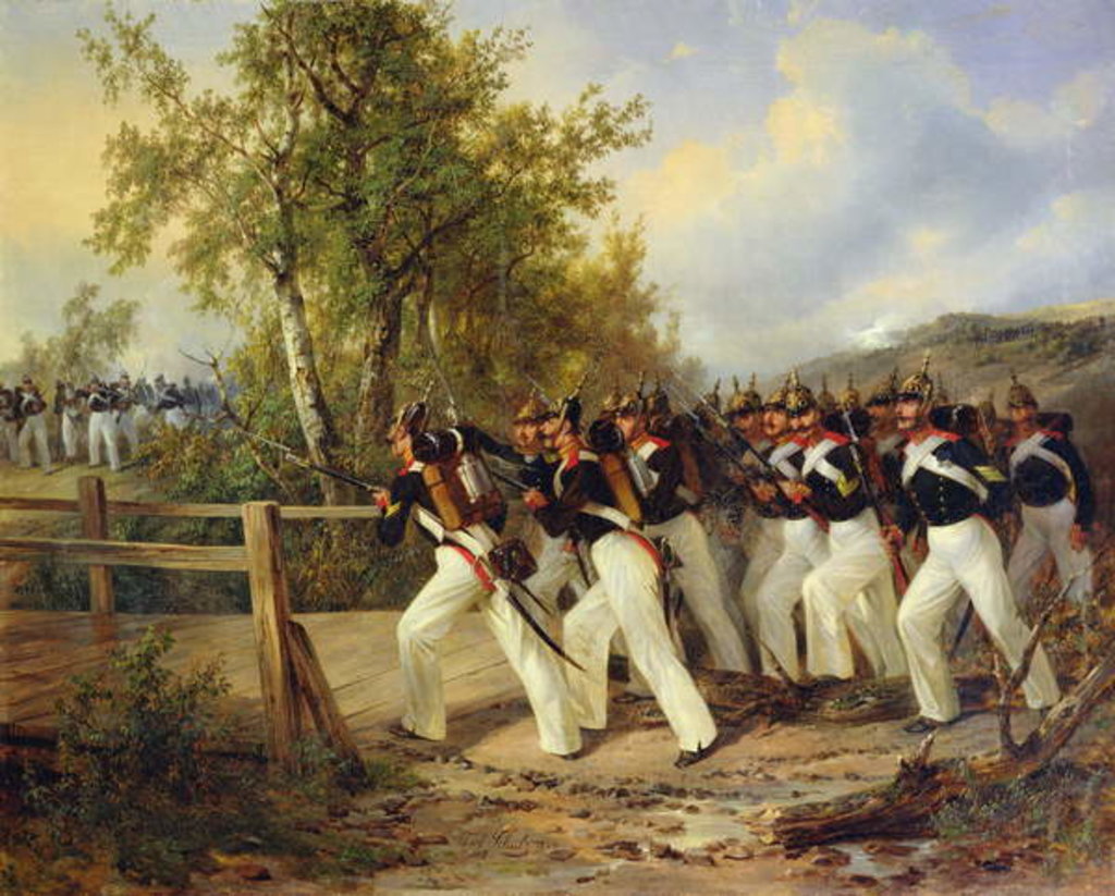 Detail of A Scene from the soldier's life, 1849 by Carl Schulz