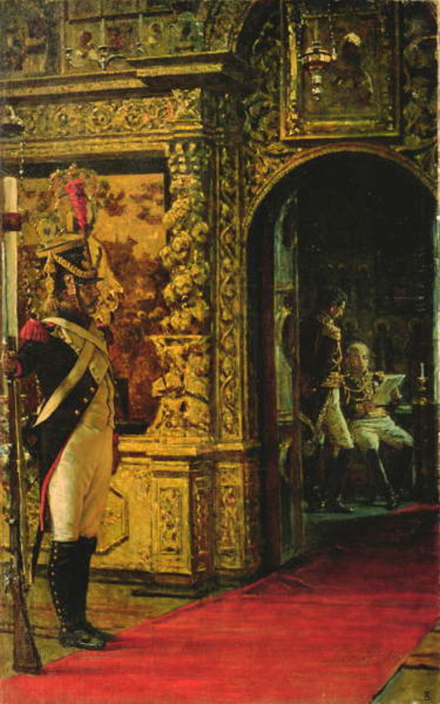 Detail of Marshal Davout in the Chudov Monastery, Moscow Kremlin, 1900 by Vasili Vasilievich Vereshchagin
