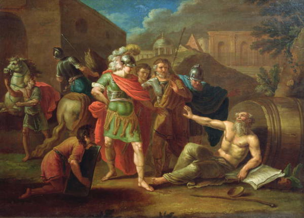 Detail of Alexander the Great visits Diogenes at Corinth, 1787 by Ivan Philippovich Tupylev