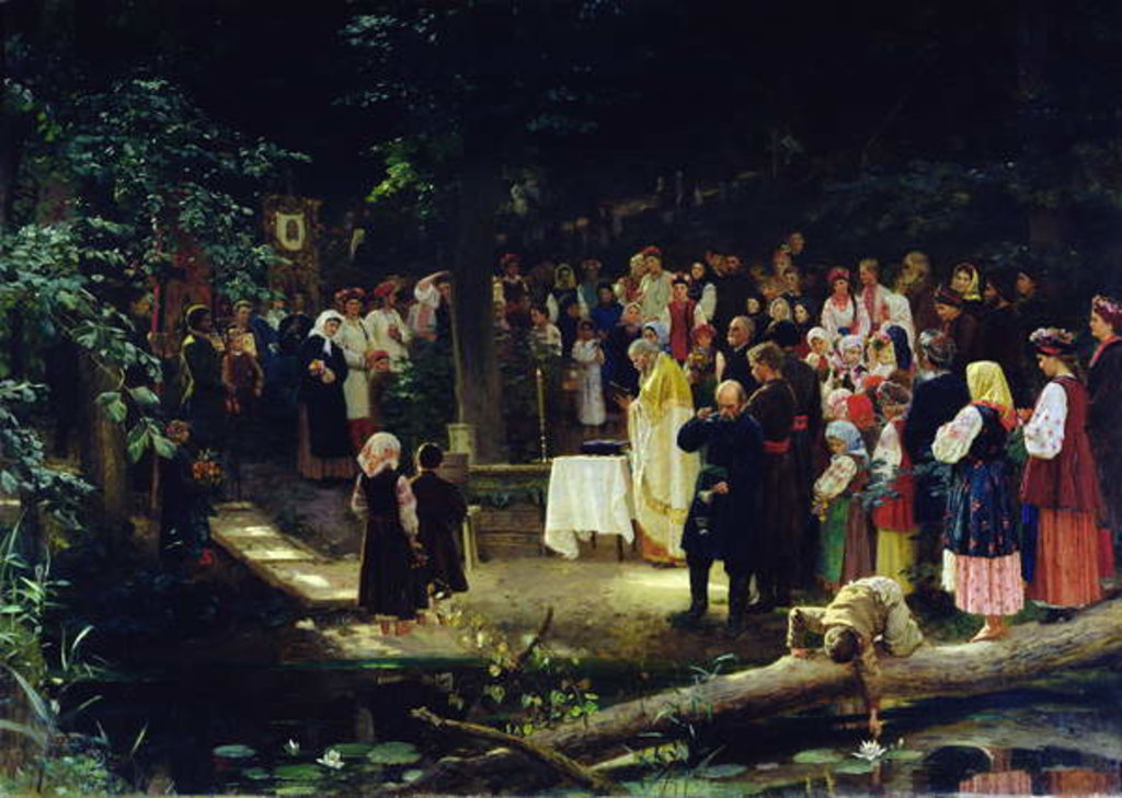 Detail of Feast of the Transfiguration of Our Lord in Ukraine by Nikolai K. Bodarevski