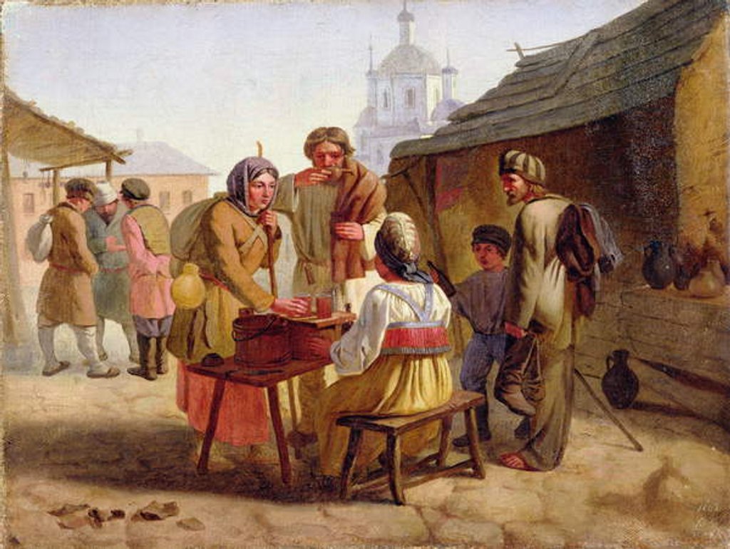Detail of Kvas Seller, 1862 by Vasili Efimovich Kallistov