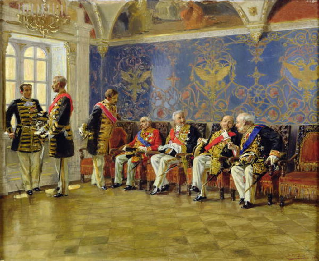 Detail of Waiting for an Audience, 1904 by Vladimir Egorovic Makovsky