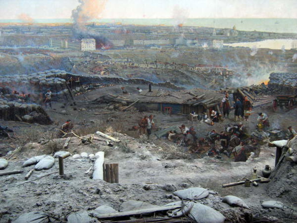 Detail of The Siege of Sevastopol Panorama by Franz Roubaud