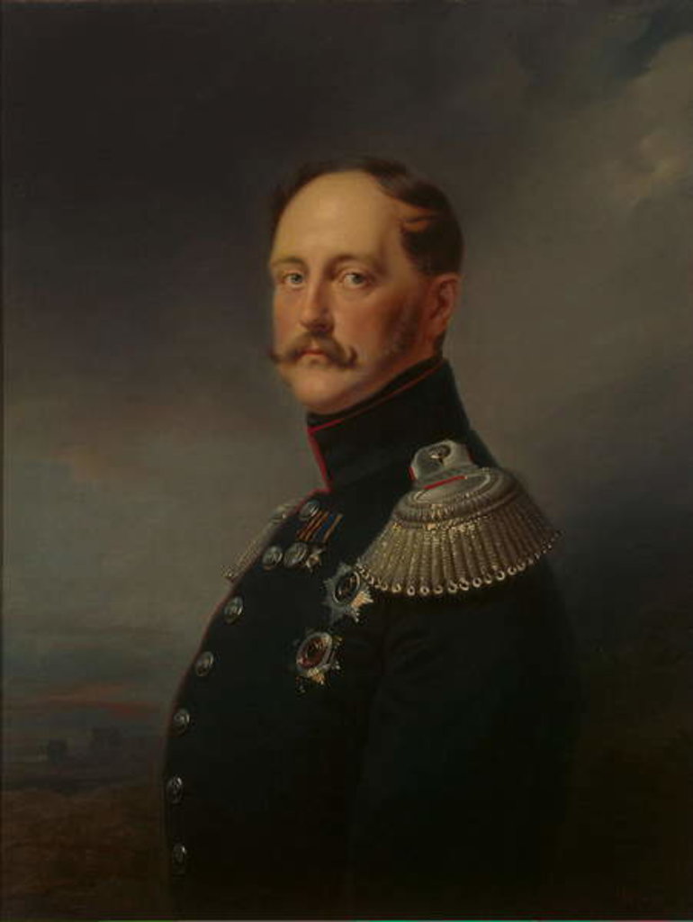 Detail of Nicholas I, 1852 by Franz Kruger