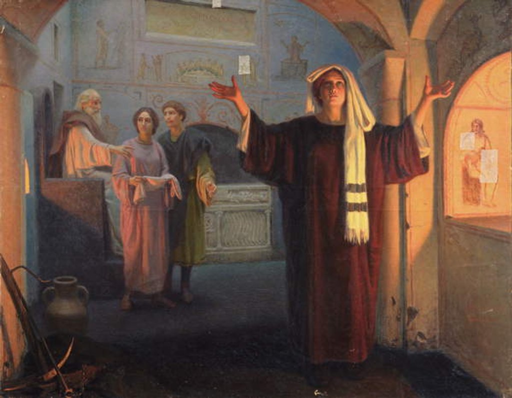 Detail of In a catacomb, 1900 by Nikolai Nikolayevich Alexandrov