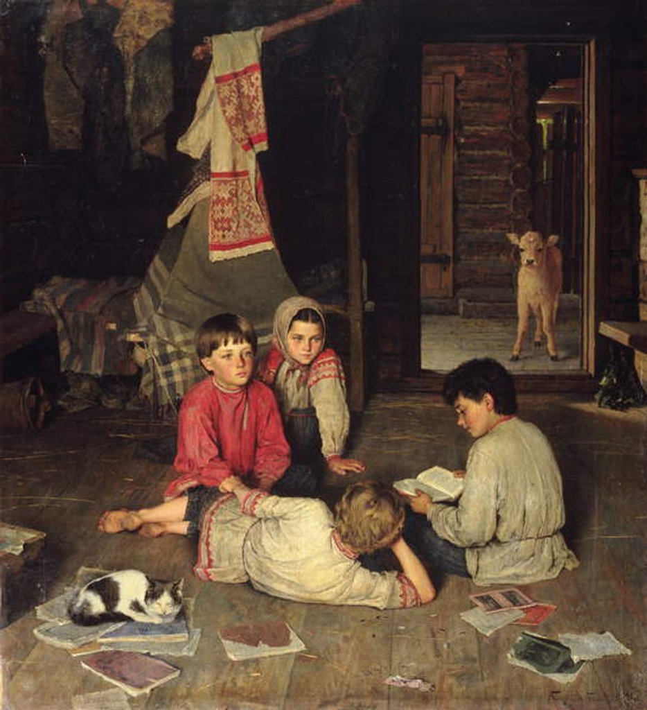 Detail of A New Fairy Tale, 1891 by Nikolai Petrovich Bogdanov-Belsky