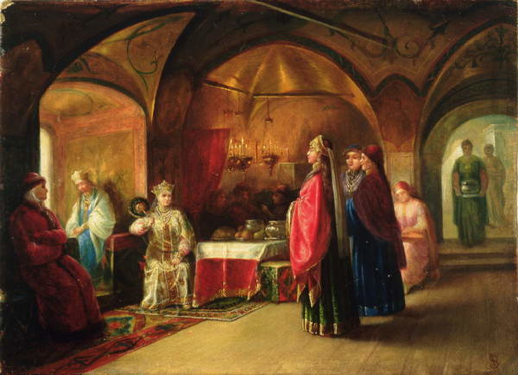 Detail of Tsarevna's House by Mikhail Petrovich Klodt