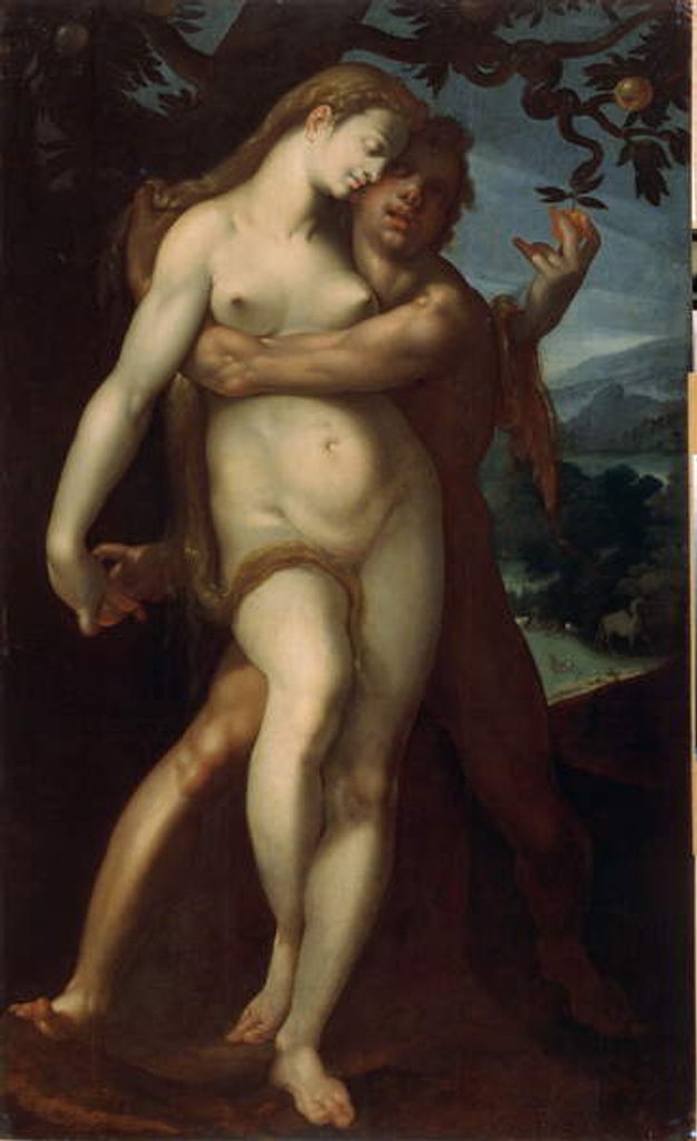 Detail of Adam and Eve, 1593-95 by Bartholomaeus Spranger