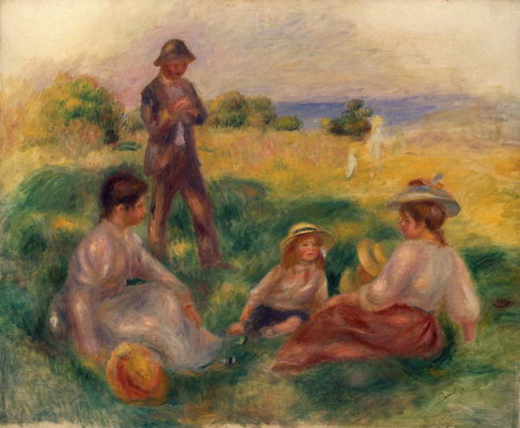 Detail of Party in the Country at Berneval, 1898 by Pierre Auguste Renoir