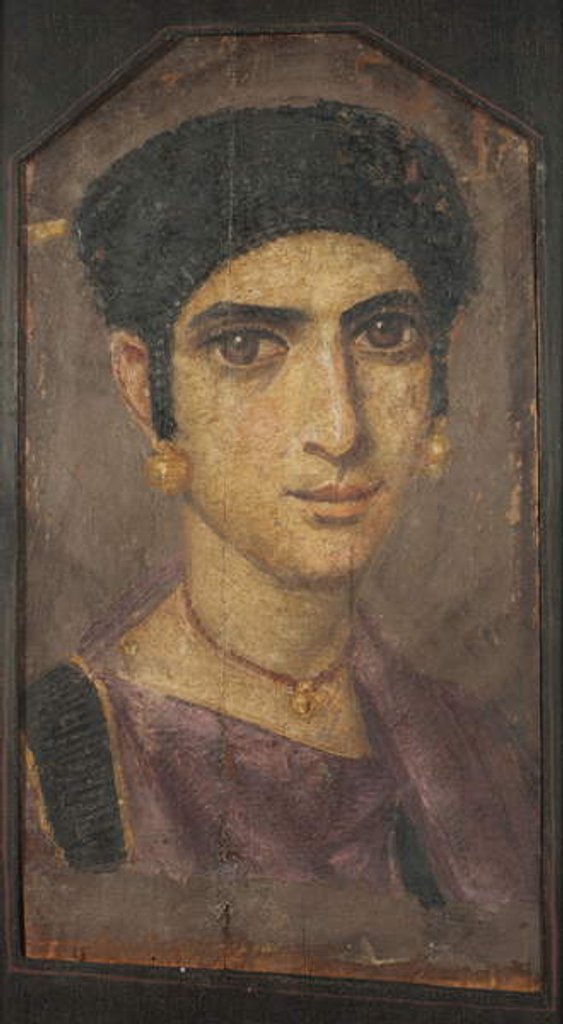 Detail of Portrait of a young lady, from Fayum, 2nd century AD by Roman Period Egyptian