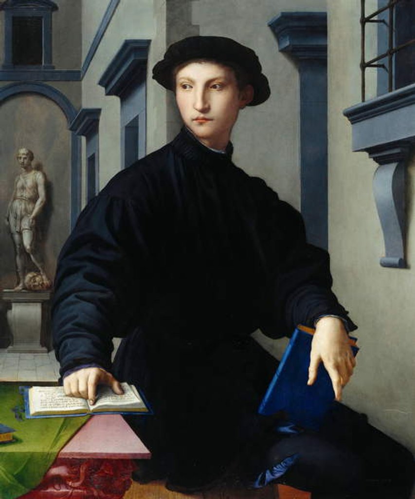 Detail of Ugolino Martelli, 1536-37 by Agnolo di Cosimo Bronzino