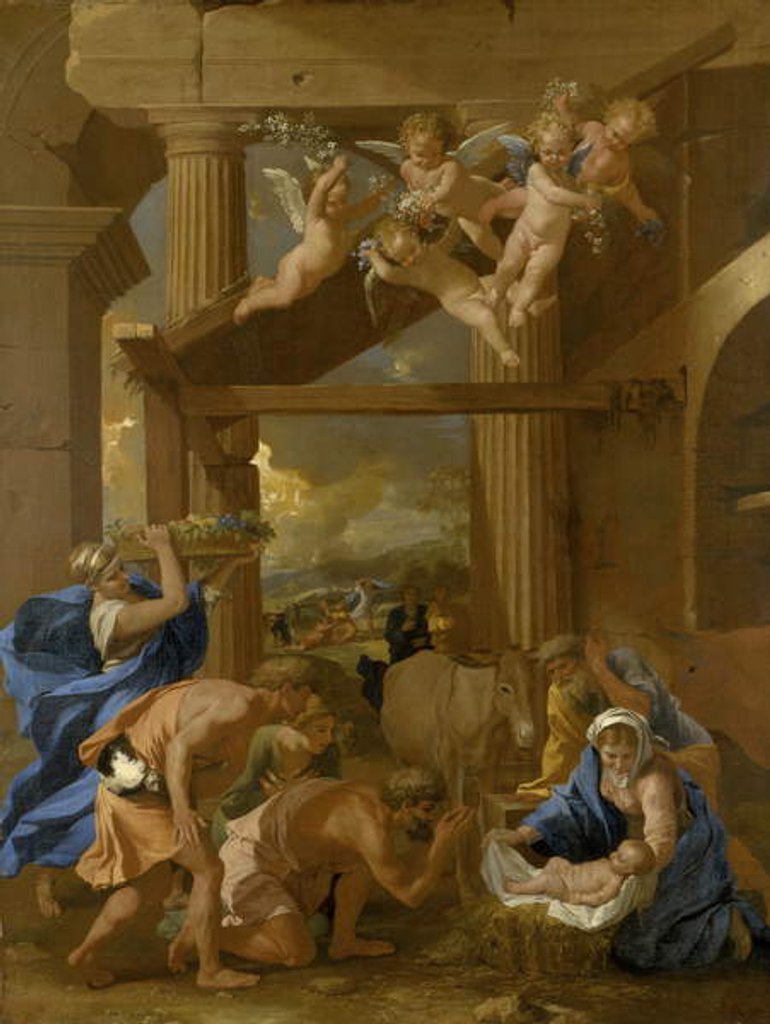 Detail of The Adoration of the Shepherds, c.1633 by Nicolas Poussin