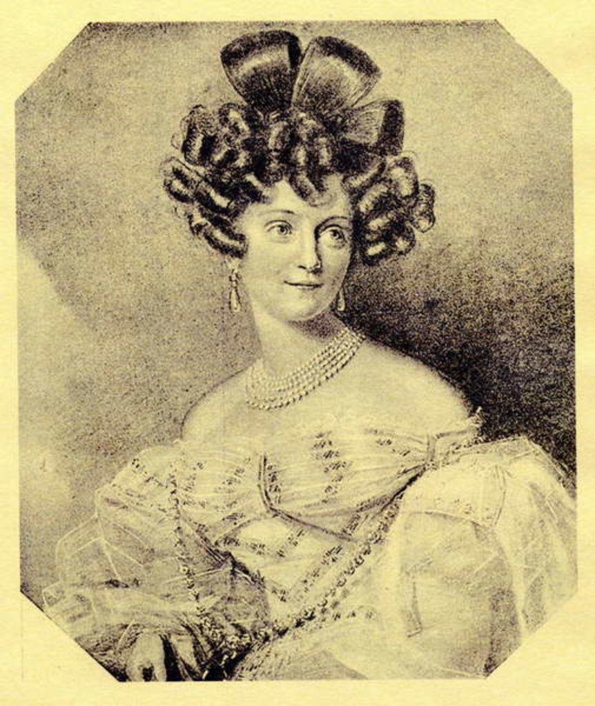 Detail of Princess Carolyne zu Sayn-Wittgenstein, c.1840 by School Russian