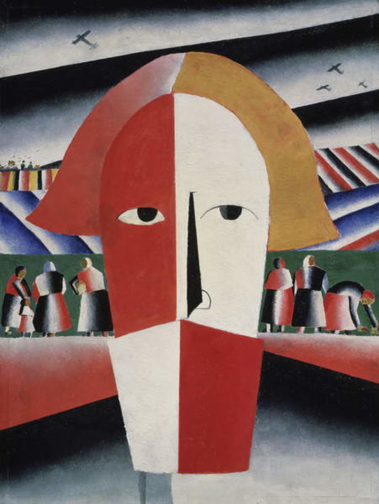 Detail of Head of a Peasant, c.1930 by Kazimir Severinovich Malevich