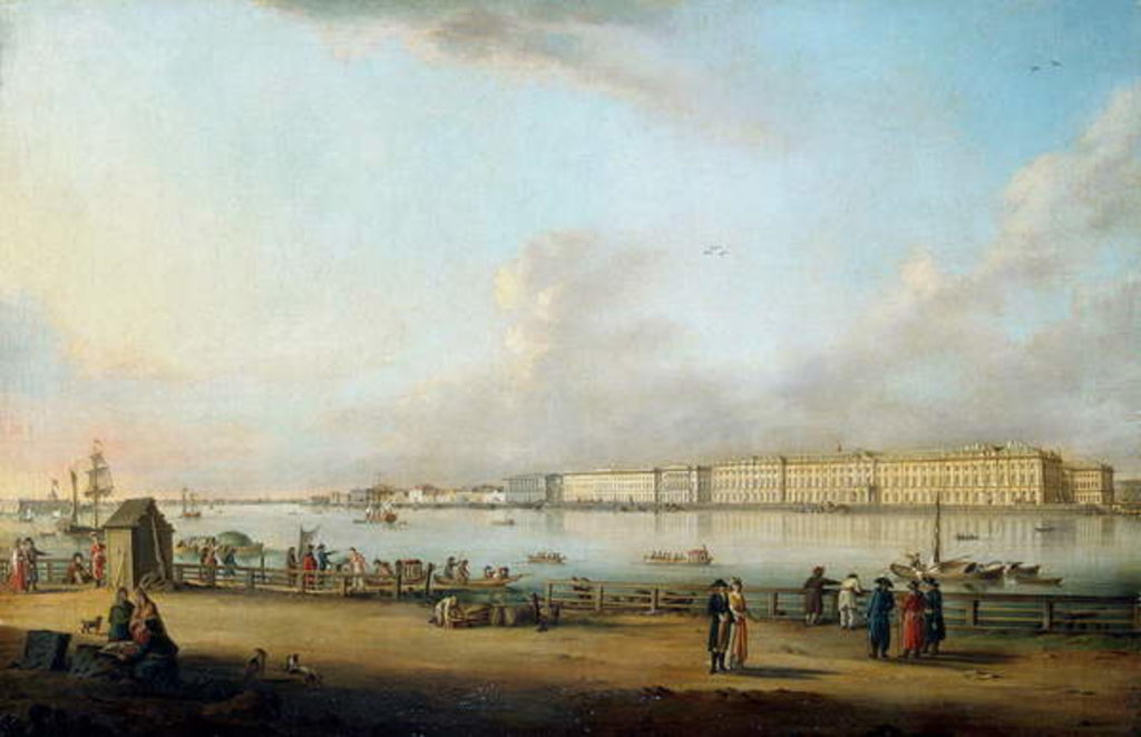 Detail of View of the Winter Palace from Vasilyevsky Island, 1796 by Johann Georg Mayr