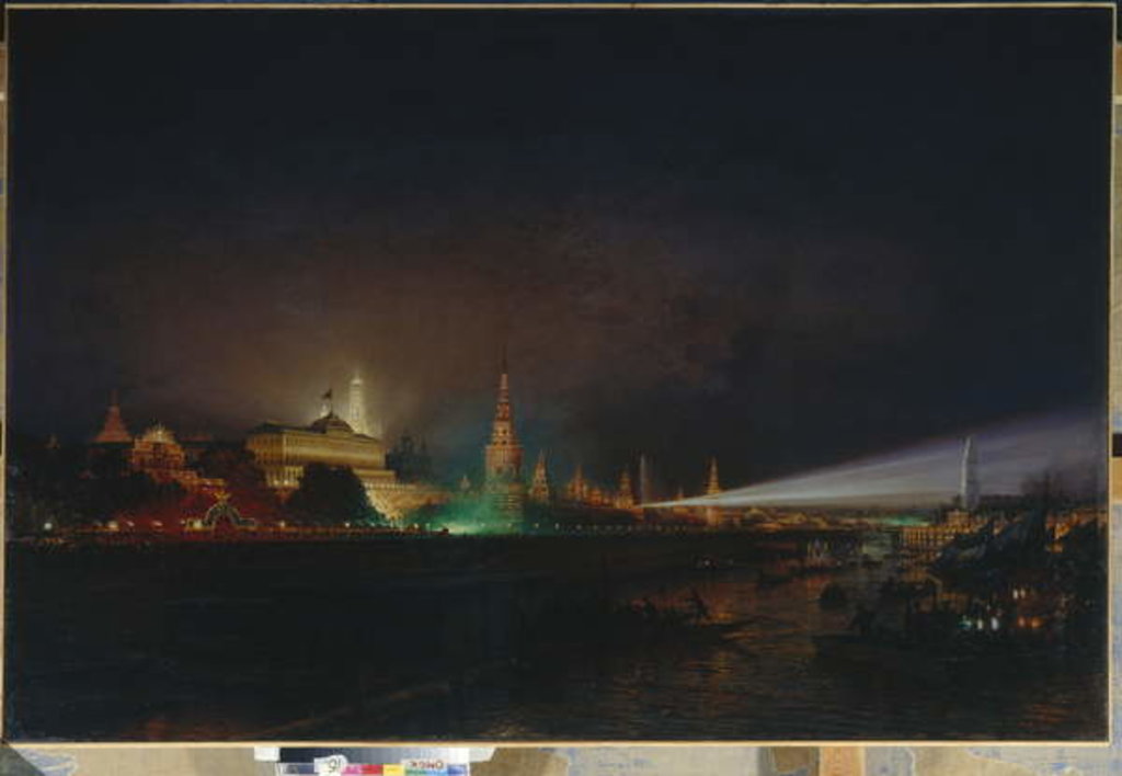 Detail of Illumination of the Kremlin, 1883 by Aleksei Petrovich Bogolyubov
