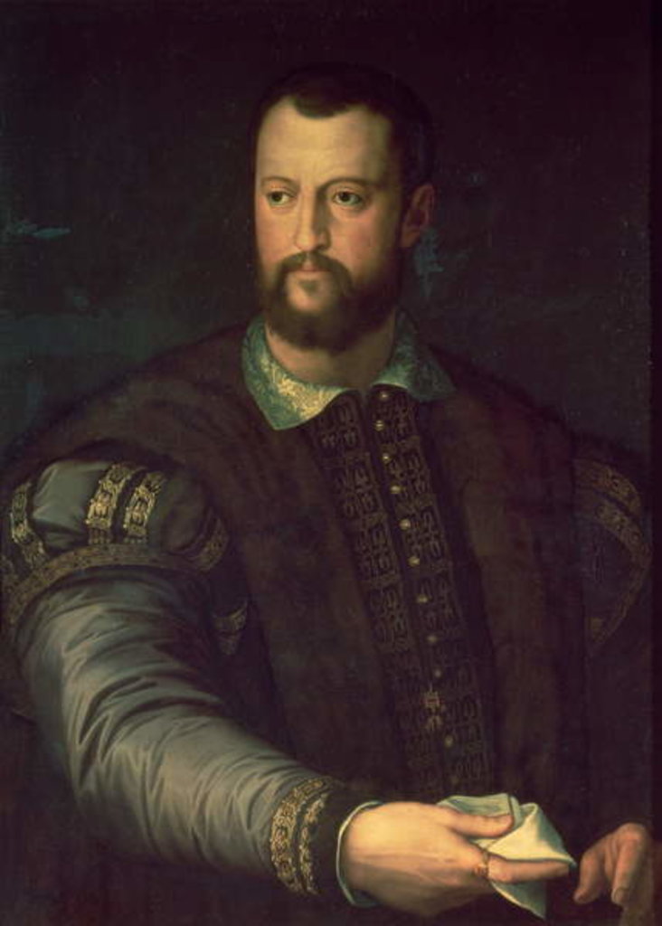 Detail of Portrait of Cosimo I de' Medici 1559 by Agnolo di Cosimo Bronzino