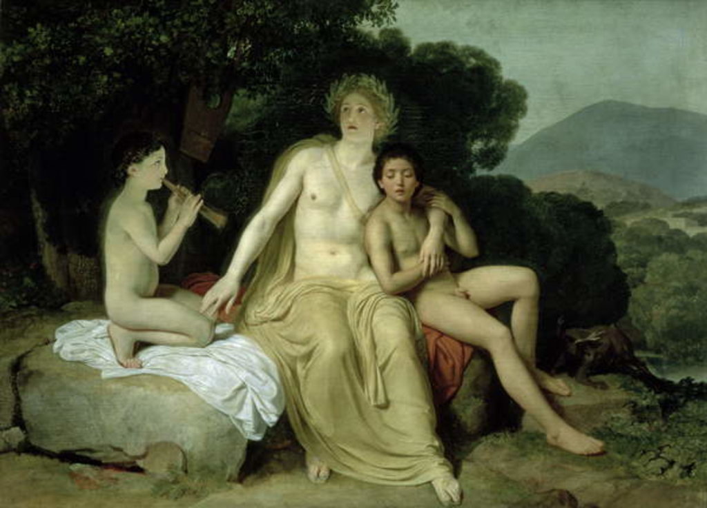 Detail of Apollo with Hyacinthus and Cyparissus Singing and Playing, 1831-34 by Aleksandr Andreevich Ivanov