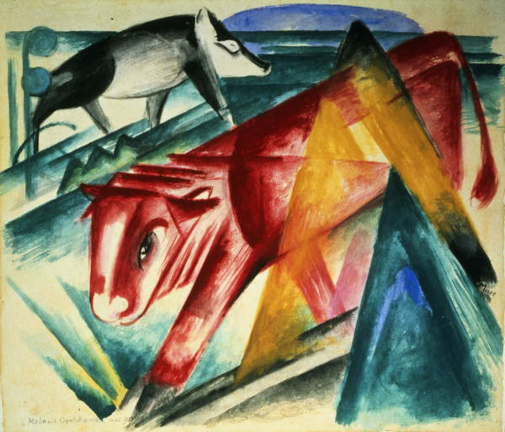 Detail of Animals, 1913 by Franz Marc