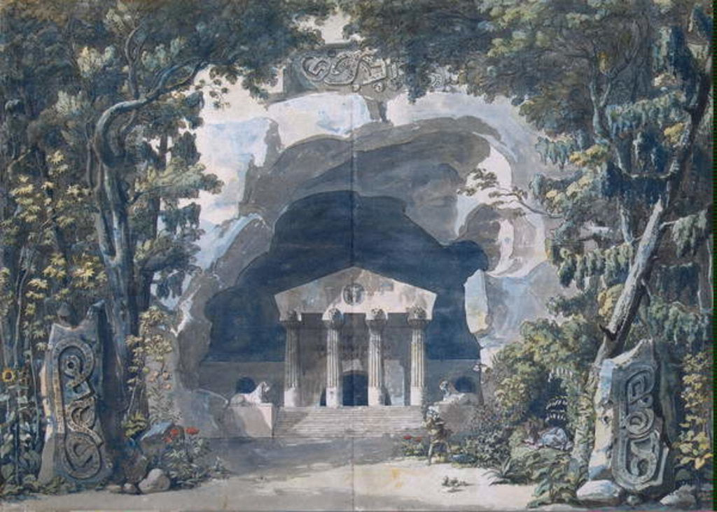 Detail of Scenery Sketch for the Opera 'Frigga', 1787 by Louis Jean Desprez