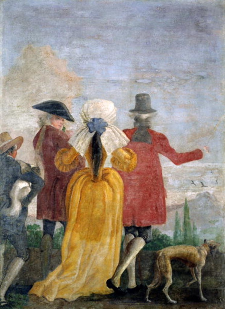 Detail of The Walk, c.1791 by Giandomenico (1727-1804) Tiepolo