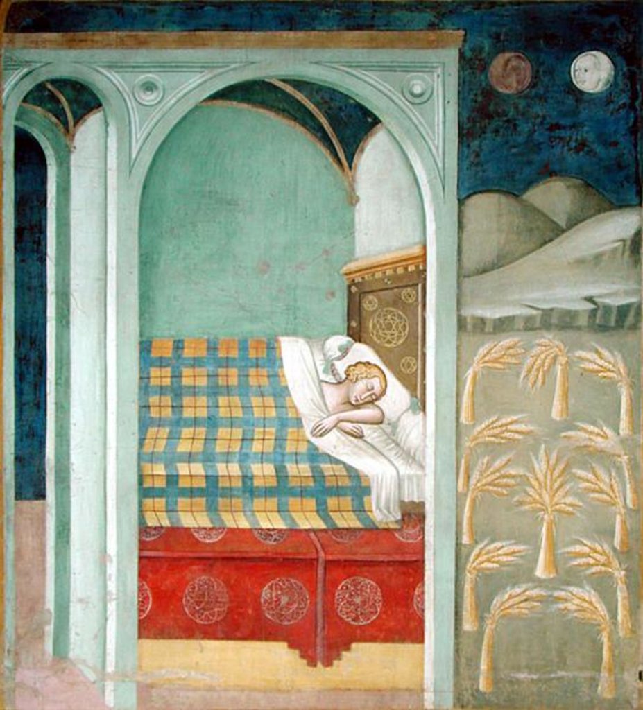 Detail of The Dream of Joseph, 1356-67 by also Manfredi de Battilori Bartolo di Fredi