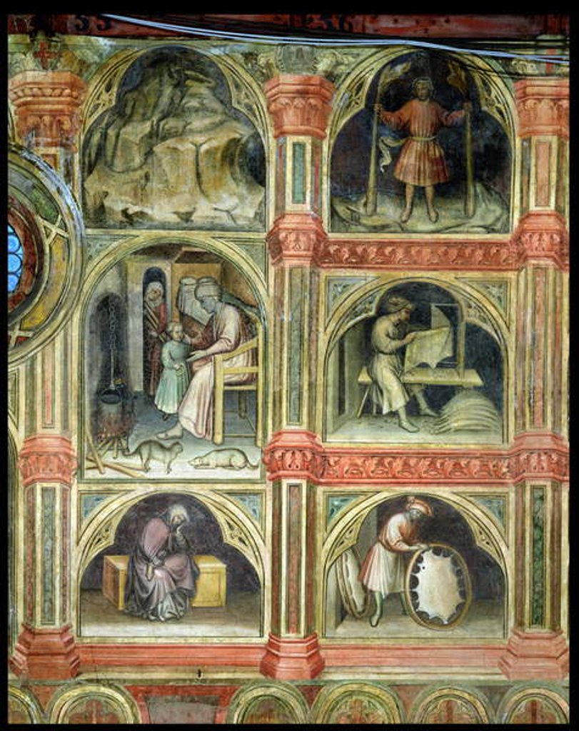 Detail of The Month of January by Nicolo & Stefano da Ferrara Miretto